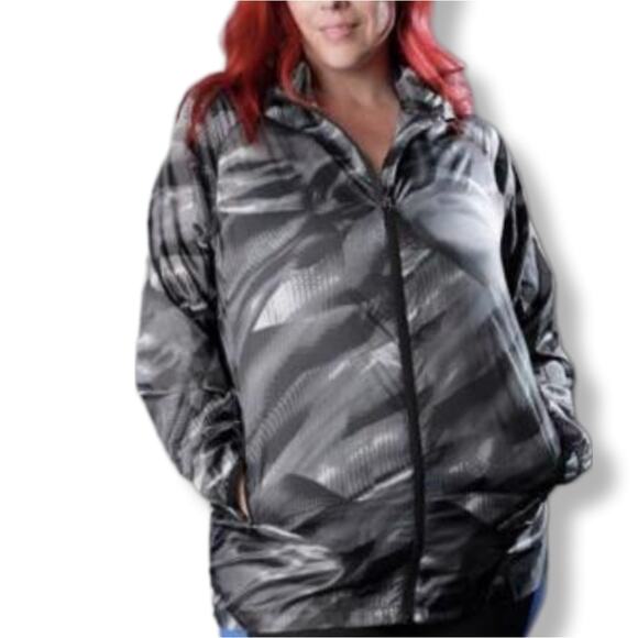 Rise Women Packable Lightweight Running Jacket 2X Athleisure Walking Workout NEW - Picture 1 of 10